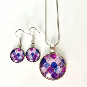 Marokkói mintás füli és medál - ékszer - nyaklánc - medálos nyaklánc - Meska.hu