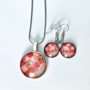 Marokkói mintás füli és medál, Ékszer, Nyaklánc, Medálos nyaklánc, Ékszerkészítés, MESKA