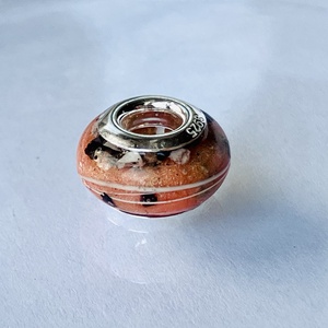 Pandora jellegű kegyeleti gyöngy kisállat szőrrel vagy Hamvakkal készült kegyeleti medál, kegyeleti ékszer - Meska.hu