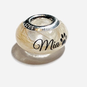 Feliratos Pandora tipusú gyöngy, Babahajas,  hajtincses emlékőr , Ékszer, Nyaklánc, Medálos nyaklánc, Ékszerkészítés, MESKA