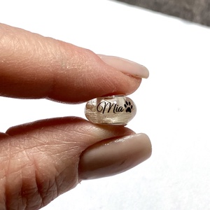 Feliratos Pandora tipusú gyöngy, Babahajas,  hajtincses emlékőr  - ékszer - nyaklánc - medálos nyaklánc - Meska.hu