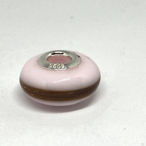 Púderrózsaszín emlékőr pandora gyöngy hajjal - ékszer - nyaklánc - medálos nyaklánc - Meska.hu