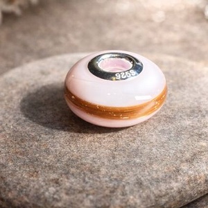 Púderrózsaszín emlékőr pandora gyöngy hajjal - ékszer - nyaklánc - medálos nyaklánc - Meska.hu