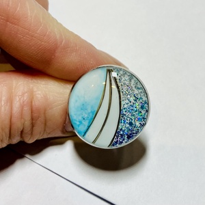 Hajjal készült emlék ékszer - csillámos gyűrű - ékszer - nyaklánc - medálos nyaklánc - Meska.hu