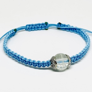 Hajas gyöngy karkötő kék csúszózsinórral - ékszer - karkötő - gyöngyös karkötő - Meska.hu