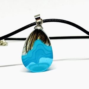 Hajjal készülő 3D tenger effektes medál - ékszer - nyaklánc - medálos nyaklánc - Meska.hu