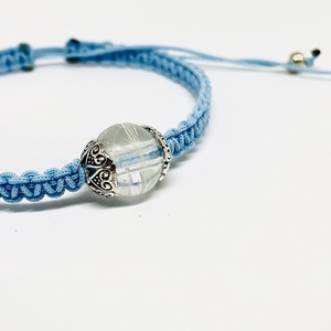 Hajas gyöngy karkötő kék csúszózsinórral - ékszer - karkötő - gyöngyös karkötő - Meska.hu