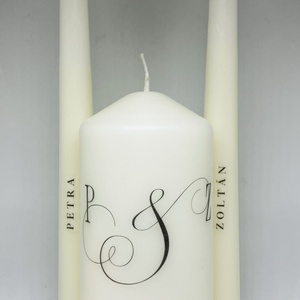 Minimalista esküvői gyertya szett, ceremónia gyertyák - esküvő - dekoráció - esküvői gyertya - Meska.hu