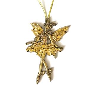 Táncoló angyal , barokk arany füstfóliával díszítve, karácsonyfadísz, öntött kerámia - karácsony - karácsonyi lakásdekoráció - karácsonyfadíszek - Meska.hu