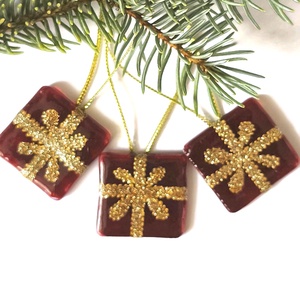 Piros ajándékcsomagok, üveg ajándékkísérő - Meska.hu