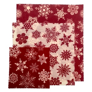 Méhviaszos kendő csomag (Piros-Fehér hópelyhes) - otthon & életmód - konyhafelszerelés, tálalás - konyhai textil - szalvéta - Meska.hu