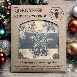 Méhviaszos kendő csomag (Fehér-Szürke hópelyhes), Otthon & Életmód, Konyhafelszerelés, tálalás, Konyhai textil, Szalvéta, Mindenmás, MESKA