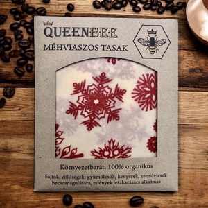 Méhviaszos tasak 3 méretben (Fehér-Piros Hópelyhes) - Meska.hu