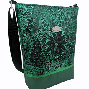 Zöld elegáns női nagy táska, Táska & Tok, Kézitáska & válltáska, Vállon átvethető táska, Varrás, Meska