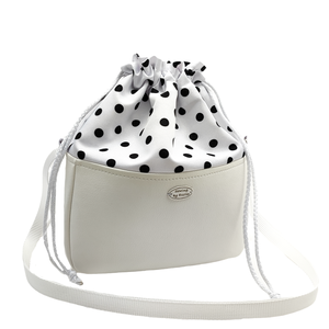 Pöttyös különleges női táska - Nyár esti kistáska - Fehér  - táska & tok - kézitáska & válltáska - válltáska - Meska.hu