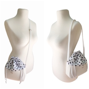 Pöttyös különleges női táska - Nyár esti kistáska - Fehér  - táska & tok - kézitáska & válltáska - válltáska - Meska.hu