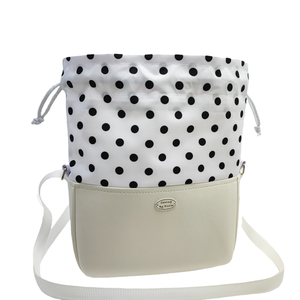 Pöttyös különleges női táska - Nyár esti kistáska - Fehér  - táska & tok - kézitáska & válltáska - válltáska - Meska.hu