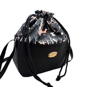 Fekete Rókás különleges női táska - Vödör táska , Táska & Tok, Kézitáska & válltáska, Válltáska, Varrás, MESKA