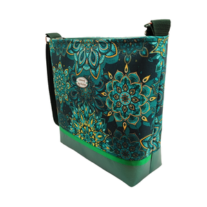 Csodás zöld mandalás női táska - táska & tok - kézitáska & válltáska - vállon átvethető táska - Meska.hu