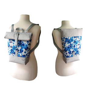 Kék Ibolya Roll Top Hátitáska / Hátizsák - S, M, L, XL méret - táska & tok - hátizsák - roll top hátizsák - Meska.hu