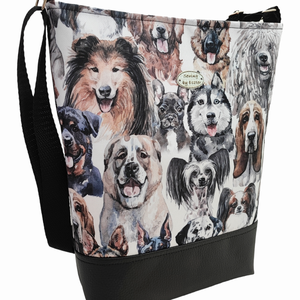 Kutyás női nagy táska - Fekete  - táska & tok - kézitáska & válltáska - válltáska - Meska.hu