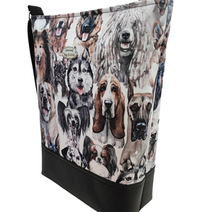 Kutyás női nagy táska - Fekete  - táska & tok - kézitáska & válltáska - válltáska - Meska.hu