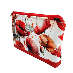 Elegáns női neszesszer - Piros Pipacsos II.  - táska & tok - neszesszer - Meska.hu