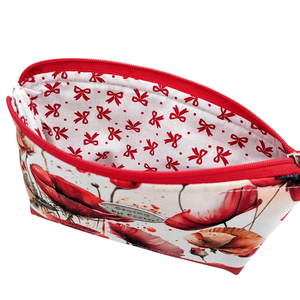 Elegáns női neszesszer - Piros Pipacsos II.  - táska & tok - neszesszer - Meska.hu