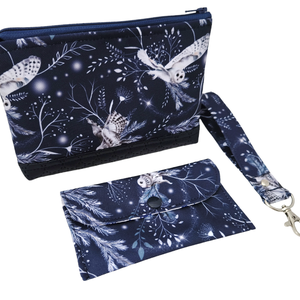 Ajándékszett / Női táska szett  - Éjjeli bagoly - táska & tok - neszesszer - Meska.hu