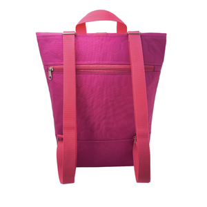 Mezei virágok Roll Top Hátizsák / Hátitáska - Pink - Több méret - táska & tok - hátizsák - roll top hátizsák - Meska.hu