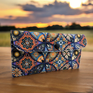 Csodás mandalás egészségügyi tartó / Tolltartó - Patentos mindenes , Táska & Tok, Pénztárca & Más tok, Zsebkendőtartó tok, Varrás, MESKA