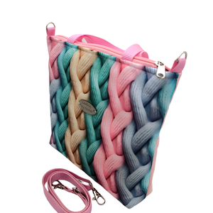 2in1 Neszesszer és crossbody - Színes kötött minta - táska & tok - neszesszer - Meska.hu