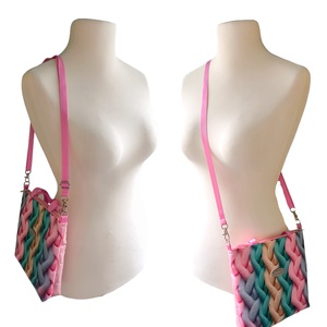 2in1 Neszesszer és crossbody - Színes kötött minta - táska & tok - neszesszer - Meska.hu