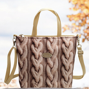 2in1 Neszesszer és crossbody - Bézs kötött minta, Táska & Tok, Neszesszer, Varrás, MESKA