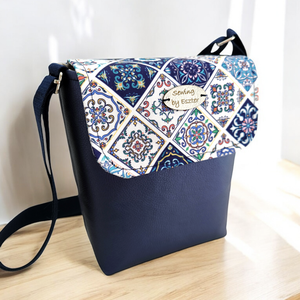 Portugál csempe mintás crossbody / Mobiltelefon táska / Mobiltáska / Fesztivál táska - Meska.hu