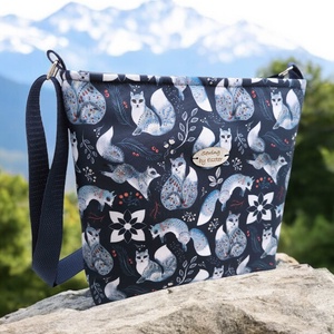 Készleten! - Folkart Rókák mintás crossbody, Táska & Tok, Kézitáska & válltáska, Válltáska, Varrás, MESKA