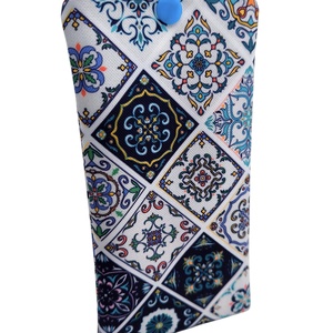 Patentos Szemüvegtok - Portugál csempe mintás - táska & tok - pénztárca & más tok - szemüvegtok - Meska.hu
