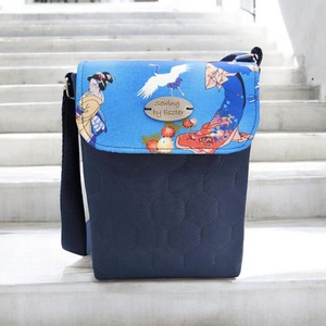 Japán mintás crossbody / Mobiltelefon táska / Mobiltáska / Fesztivál táska - táska & tok - pénztárca & más tok - telefontok - Meska.hu