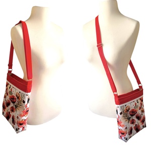 Piros pipacsos crossbody / válltáska / keresztpántos táska - Több méret - táska & tok - kézitáska & válltáska - válltáska - Meska.hu