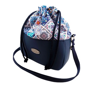 Készleten! - Portugál csempe mintás II különleges női táska - Vödör táska  - táska & tok - kézitáska & válltáska - válltáska - Meska.hu