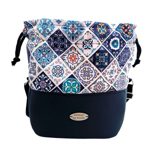Készleten! - Portugál csempe mintás II különleges női táska - Vödör táska  - táska & tok - kézitáska & válltáska - válltáska - Meska.hu