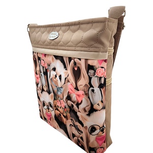 Sok zsebes különleges crossbody / válltáska - Cuki kutyás - táska & tok - kézitáska & válltáska - válltáska - Meska.hu
