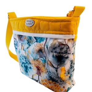 Készleten! - Mustár pitypangos crossbody / válltáska / keresztpántos táska - táska & tok - kézitáska & válltáska - válltáska - Meska.hu
