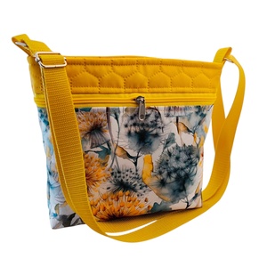 Készleten! - Mustár pitypangos crossbody / válltáska / keresztpántos táska - táska & tok - kézitáska & válltáska - válltáska - Meska.hu
