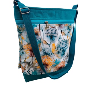 Készleten! - Türkiz pitypangos crossbody / válltáska / keresztpántos táska - táska & tok - kézitáska & válltáska - válltáska - Meska.hu