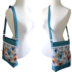 Készleten! - Türkiz pitypangos crossbody / válltáska / keresztpántos táska - táska & tok - kézitáska & válltáska - válltáska - Meska.hu