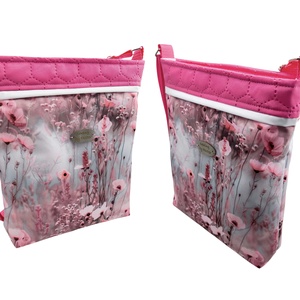 Készleten! - Csodás pink virágos crossbody - táska & tok - kézitáska & válltáska - válltáska - Meska.hu