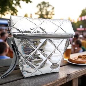 Ezüst fesztivál Roll Top crossbody / Mobiltelefon táska / Mobiltáska / Fesztivál táska - Meska.hu