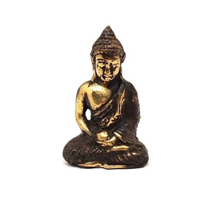 Réz figura Buddha ülő óarany 5,5x3,5cm - Meska.hu