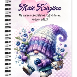 Személyre szabható - Kalandor Áfonyás manó mintás A5-ös füzet, Otthon & Életmód, Papír, írószer, Jegyzetfüzet & Napló, , MESKA